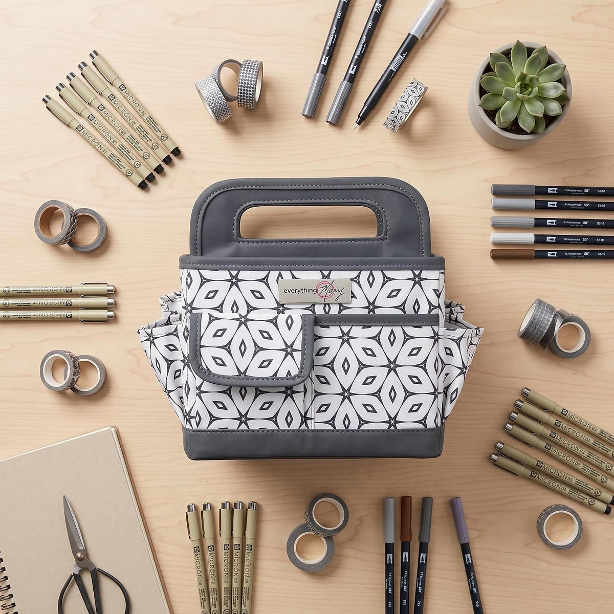 Everything Mary Desktop Organizer Caddy – Collapsible Craft & Sewing