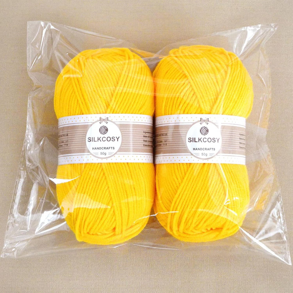 2 Pcs Crochet Yarn, Feels Soft 280 Yards Assorted Colors 4ply Acrylic