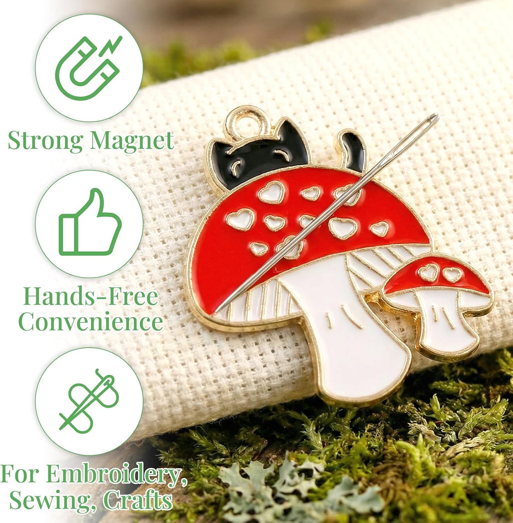 WUSUTE Cat Needle Minder for Cross Stitch, Cute Cartoon Needle Minder