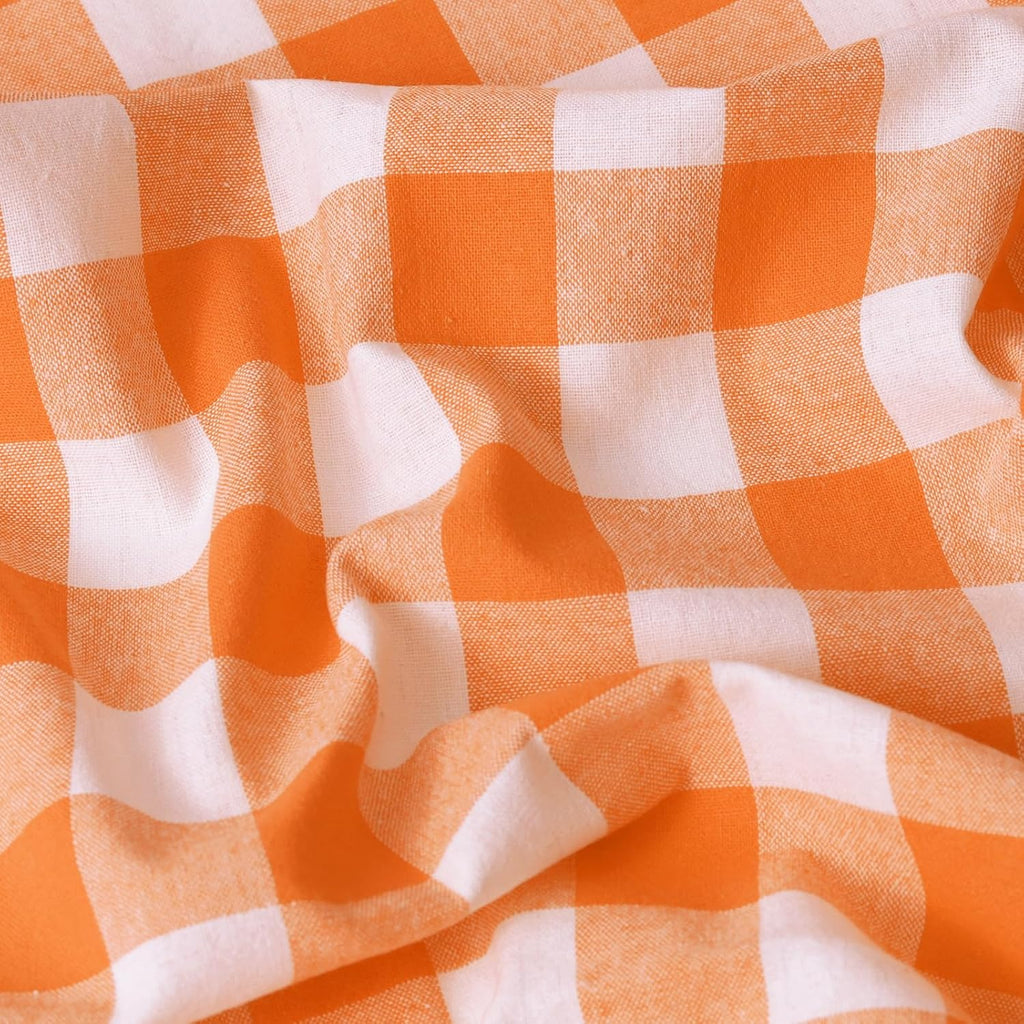 57” Width Checkered Gingham Fabric By The Yard, Plaid Fabric, for