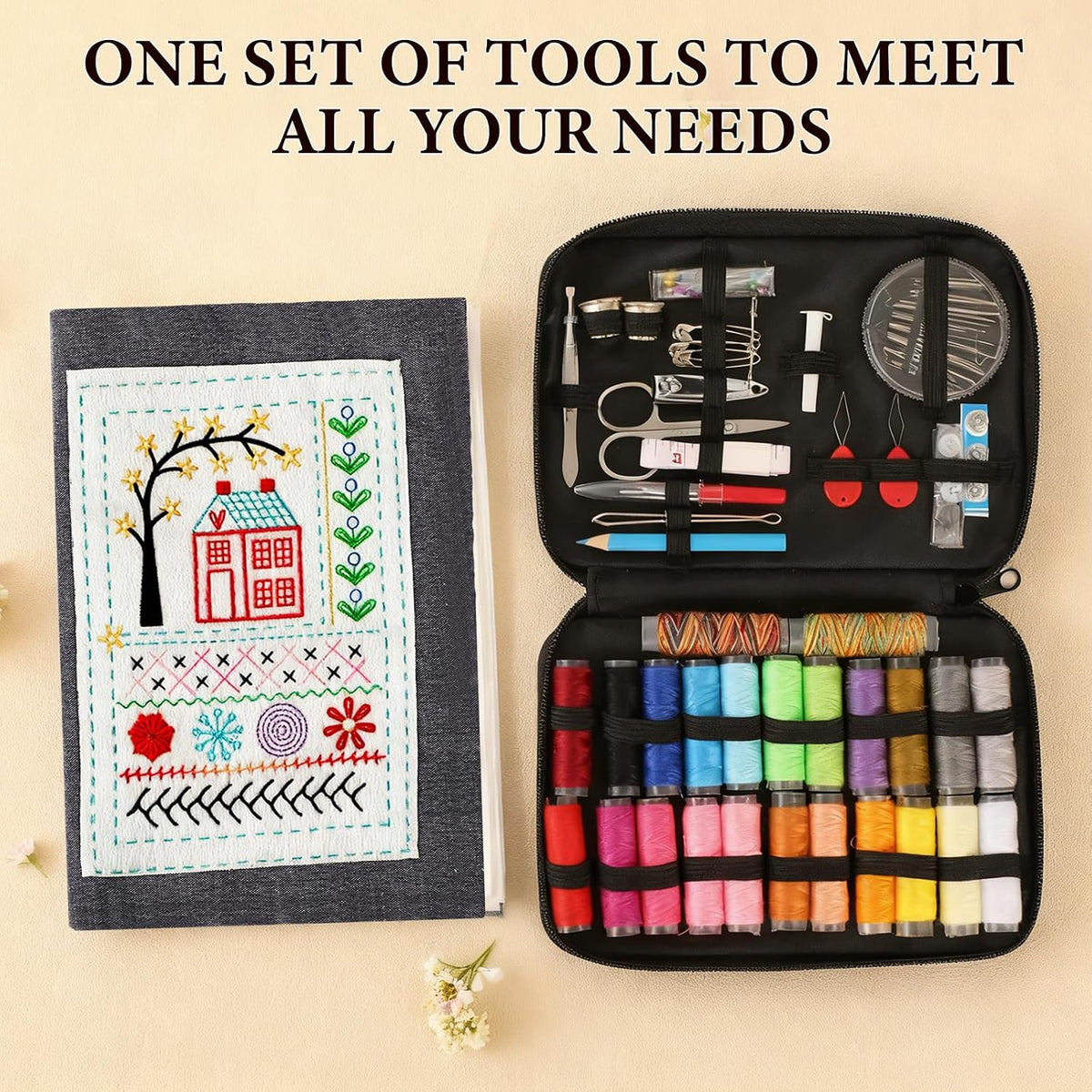DIY Embroidery Stitch Book Kit for Beginners and Embroidery Enthusiast