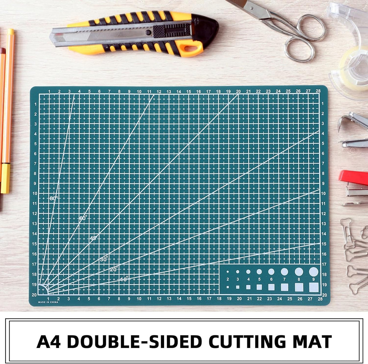 TIDTALEO A4 Double-Sided Self-Healing Cutting Mat for Artists and