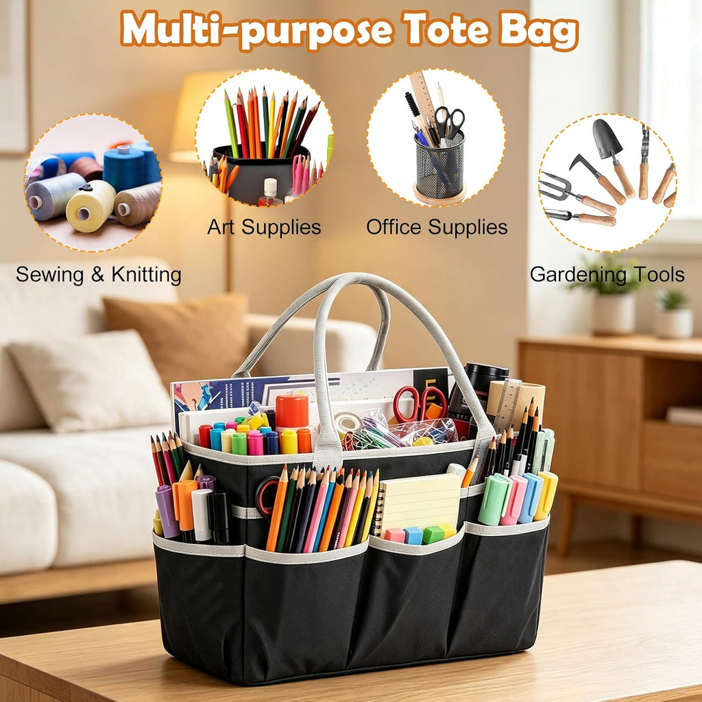 Craft Organizer Tote Bag for Art, Sewing and Office Storage