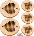 5pcs Round Wood Cross Stitch Chips Handmade DIY Pendants