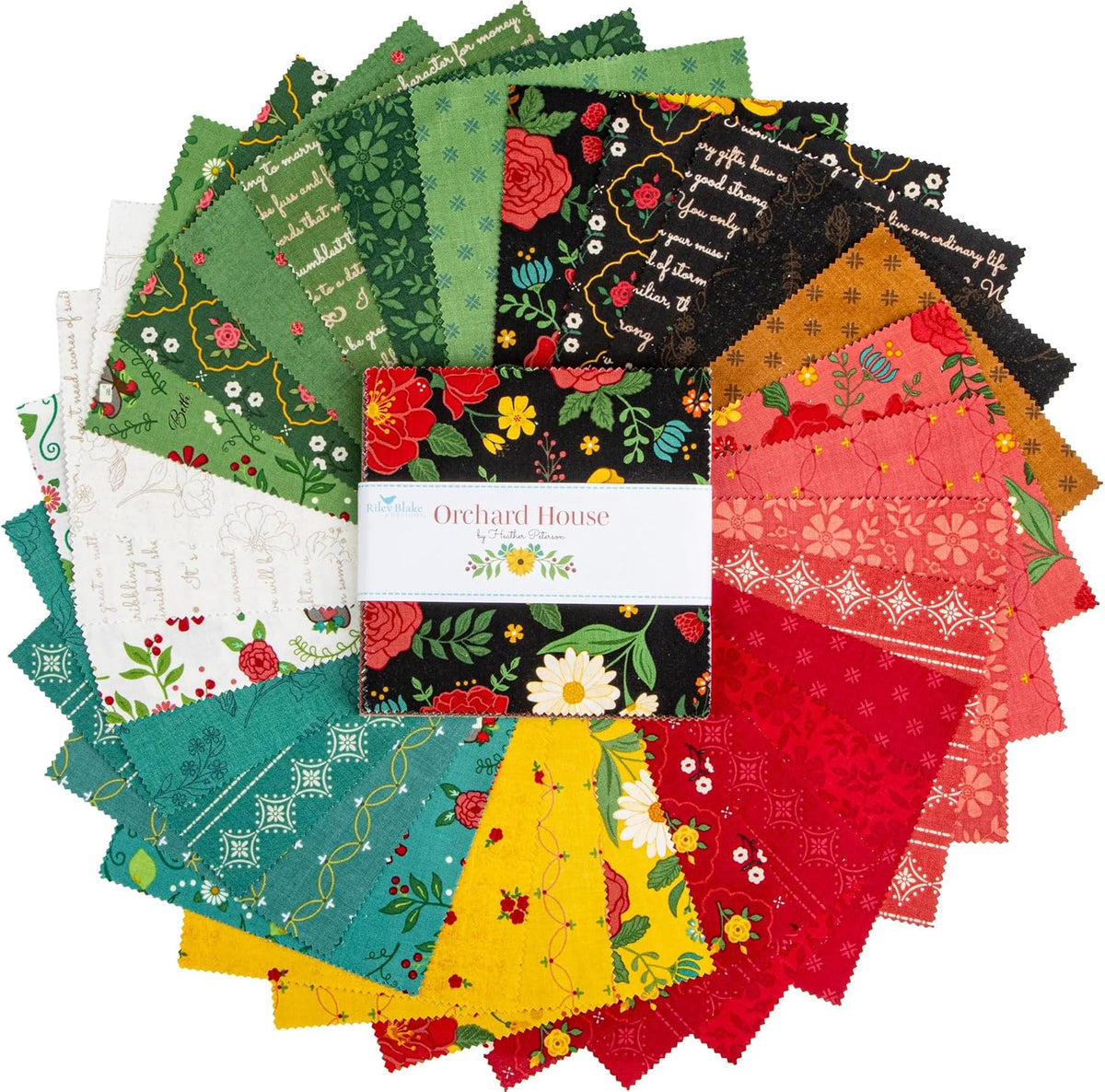 Heather Peterson Orchard House 5" Stacker 42 5-inch Squares Charm Pack
