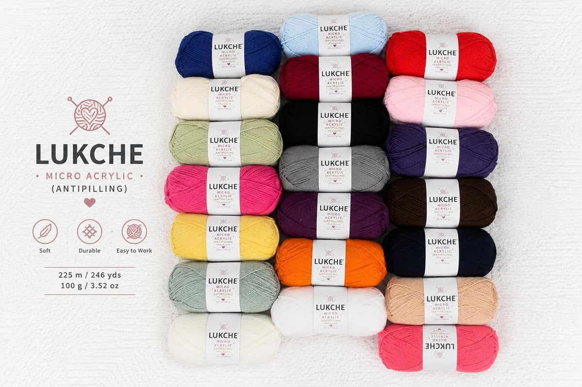 Soft DK Yarn, 100% Premium Micro Acrylic Anti-Pilling Yarn for