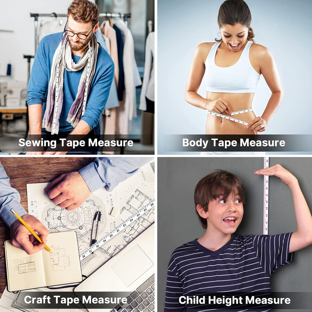 6 Pack Tape Measure Measuring Tape for Body Measurements, Retractable