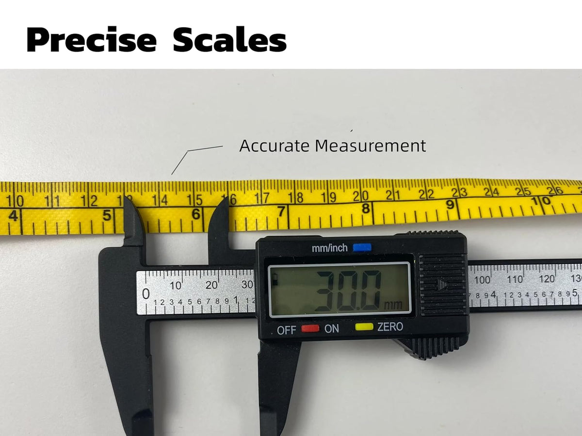 2pack Inch+cm Scale & Double Sided Fiber Glass Measuring Tape Ruler