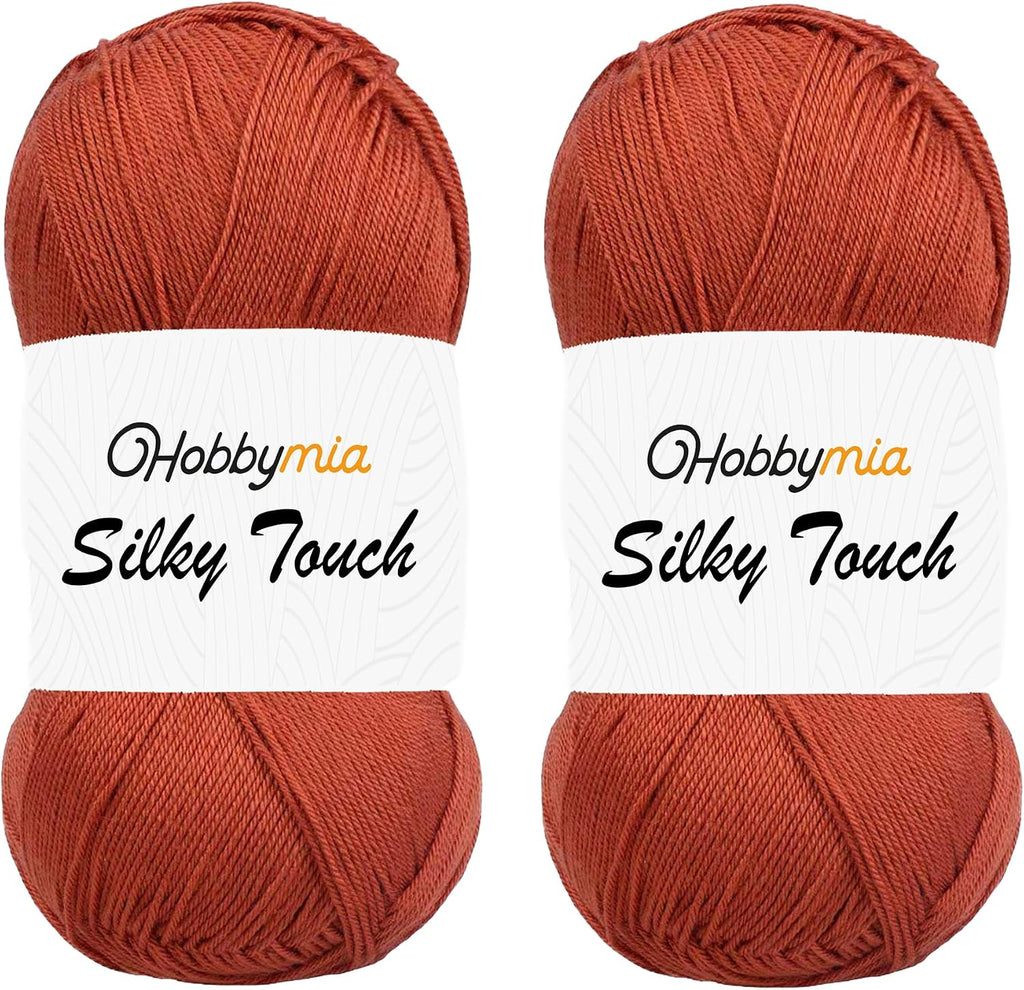 Silky Touch Acrylic Yarn - Soft Sport Weight Yarn for Crochet &