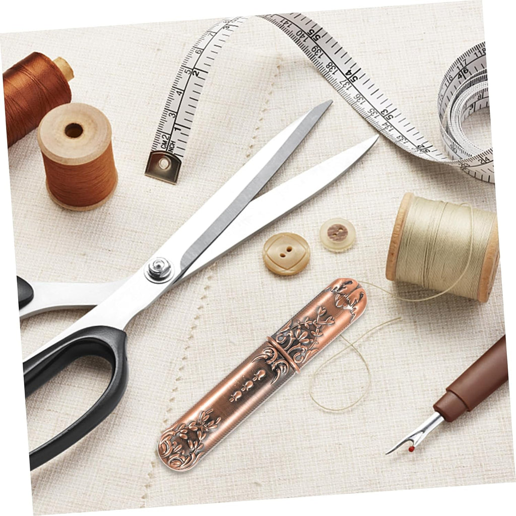 Needle Holder Storage Tube for Sewing and Knitting Tools Brown