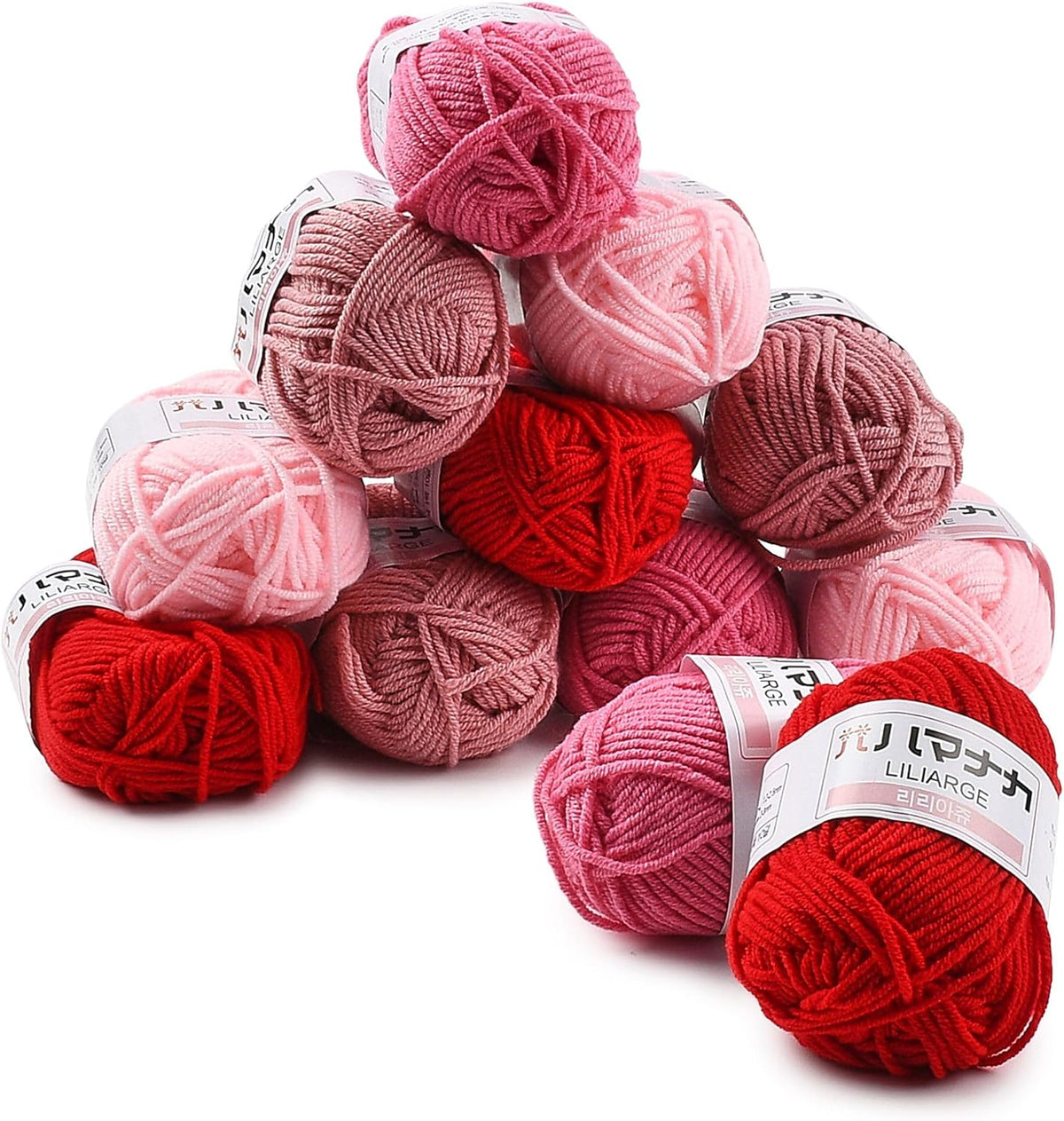 12 Polyester Acrylic Yarn Skeins 919 Yards Soft Crochet Yarn Assorted