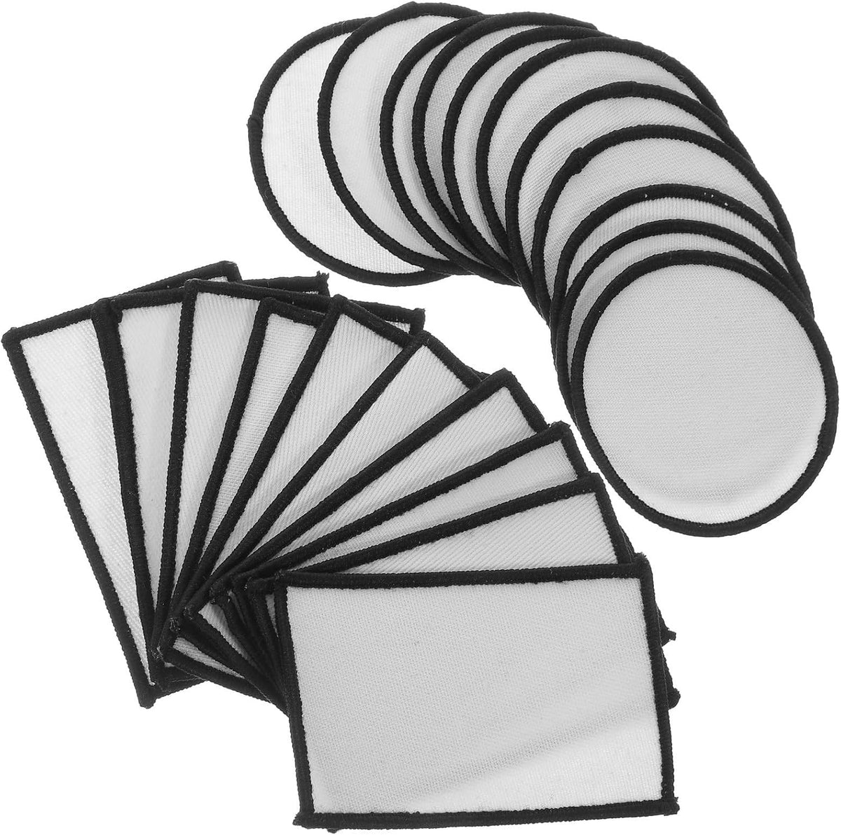 20pcs Blank Embroidery Fabric Patches DIY Mending Decoration