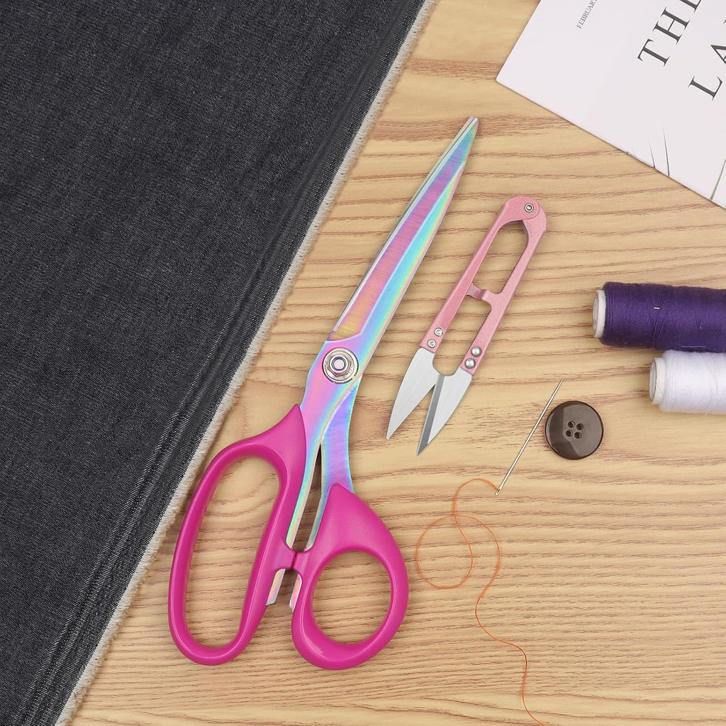 Left-Handed Fabric Scissors for Cutting Fabric, Garments, Textiles