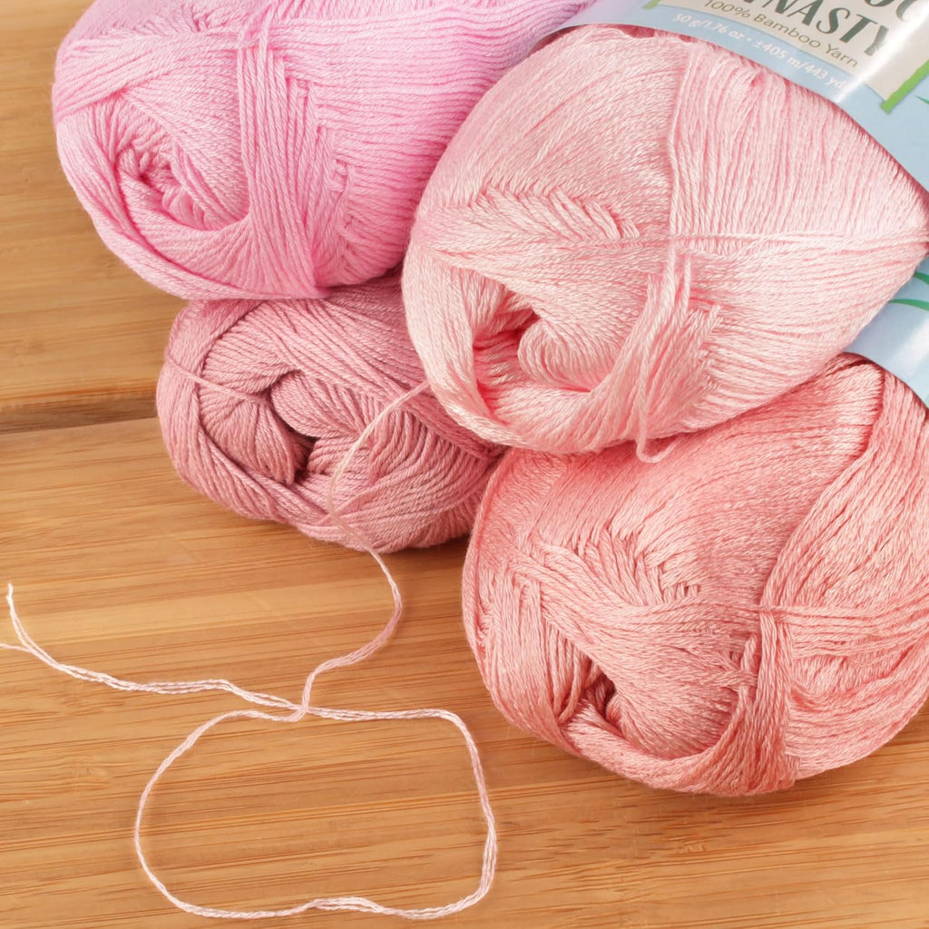JubileeYarn Bamboo Dynasty Yarn - Shades of Pink - 4 Skeins