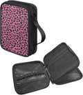 Luarisgur Leopard Print Crochet Hook Holder Case with Handle and