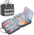 LUXJA Sewing Storage Organizer with Folio Open Design, Gray