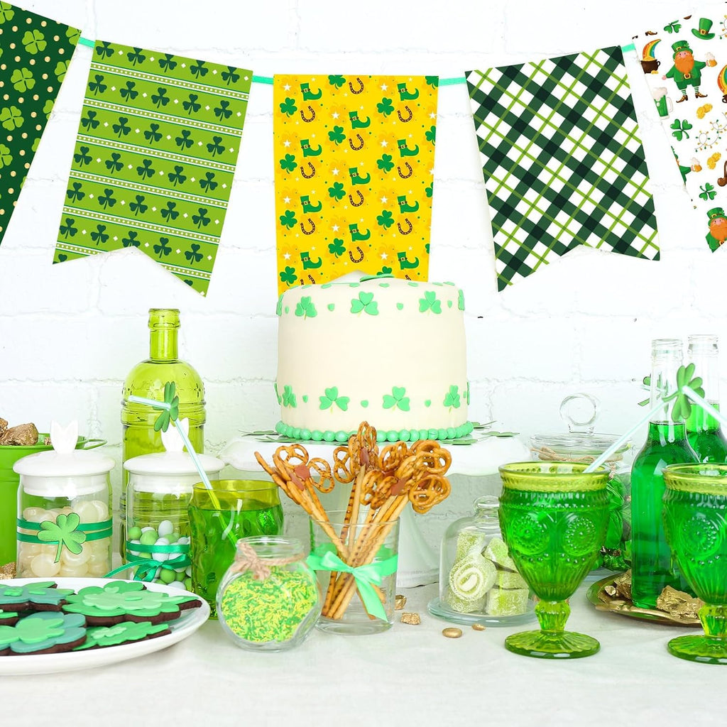 FYSUIMU 40Pcs St. Patrick's Day Squares Fabric Cotton Fabric Bundles