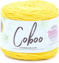 Lion Brand Yarn, Coboo Cotton Blend Crochet Yarn, Yellow, 1 Pack