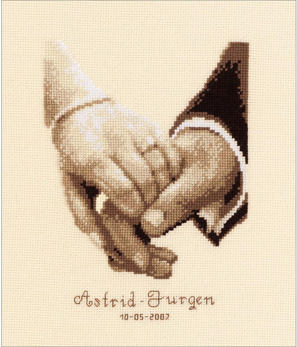 Wedding Happiness On Aida Counted Cross Stitch Kit-6.4"X7.6" 18 Count