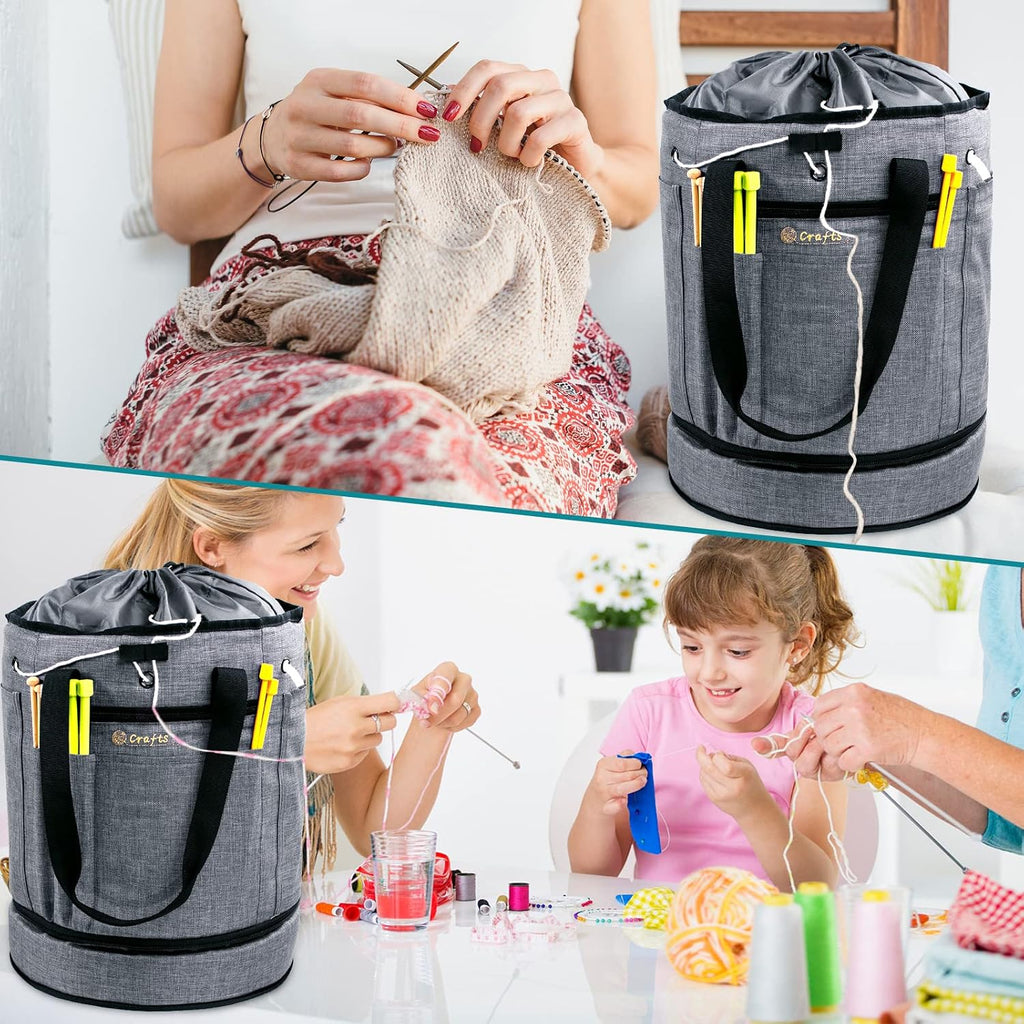 MYBAGZING Expandable Crochet Bag Organizer with Drawstring Closure