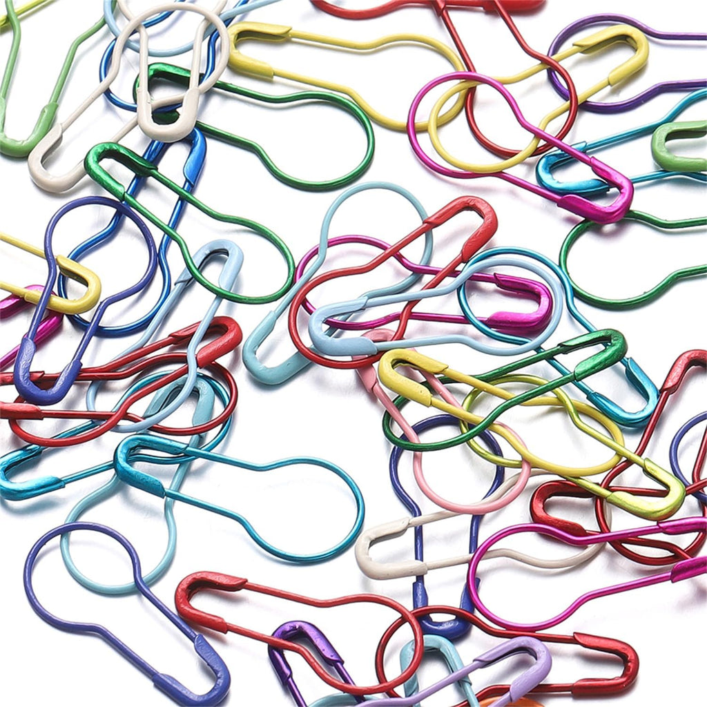 50 Pieces Safety Bulb Pins, Crochet Stitch Markers, Pear Shaped Pins
