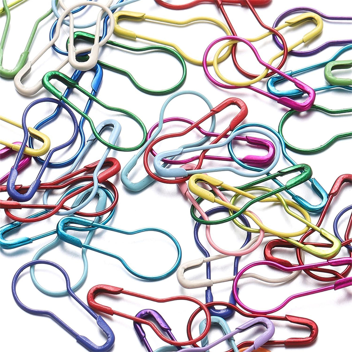 50 Pieces Safety Bulb Pins, Crochet Stitch Markers, Pear Shaped Pins