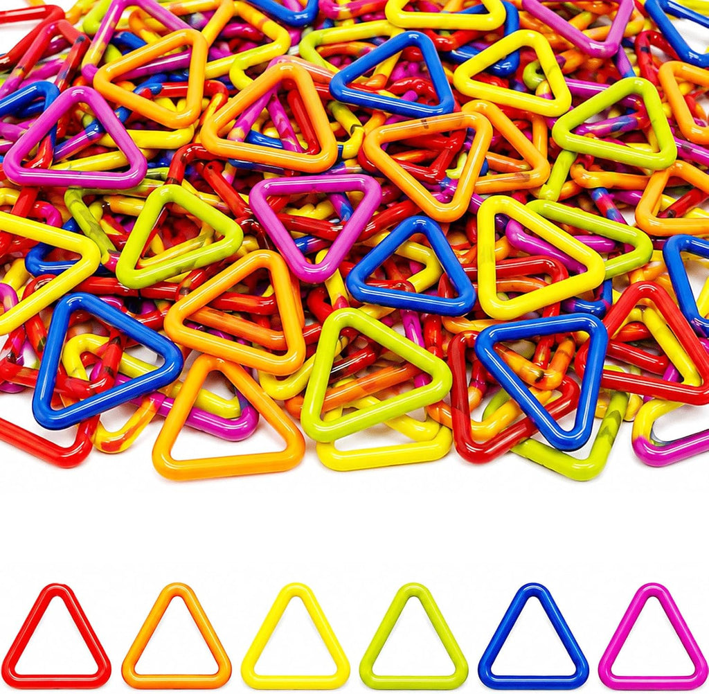 100PCS Triangle Crochet Stitch Markers, Metal Marker Rings for DIY