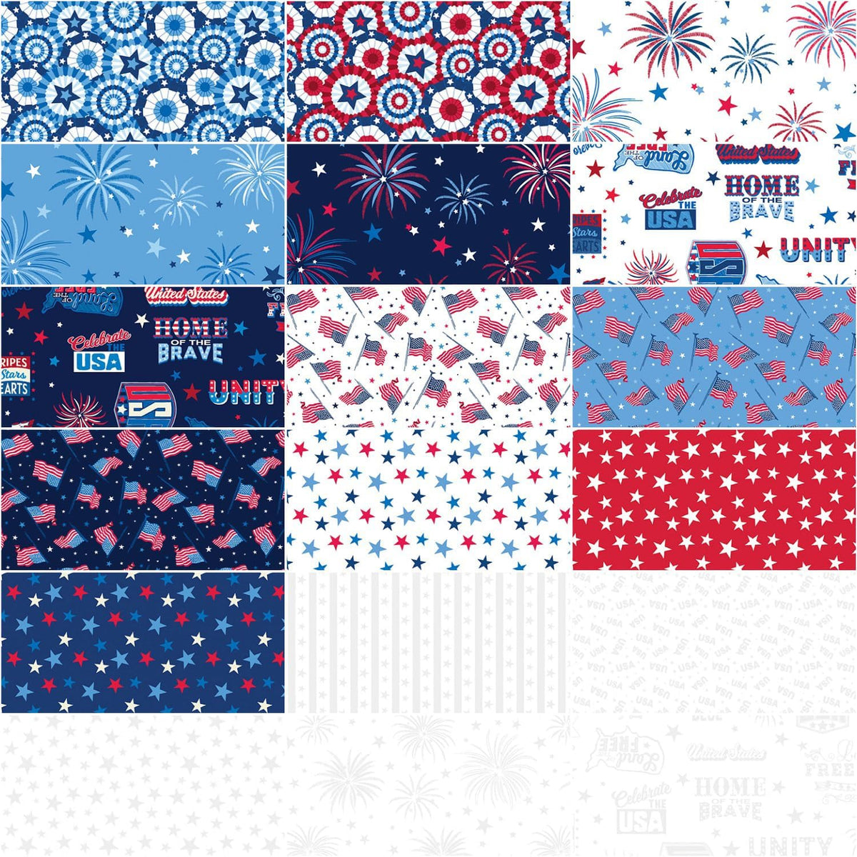 Kanvas Studio Celebrate the USA 10X10 Pack 42 10-inch Squares Layer