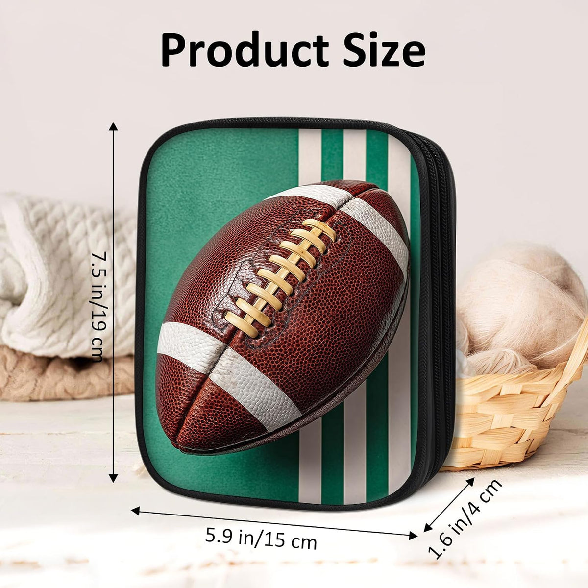 Cdkfxjy Empty Crochet Hook Case, Rugby Football