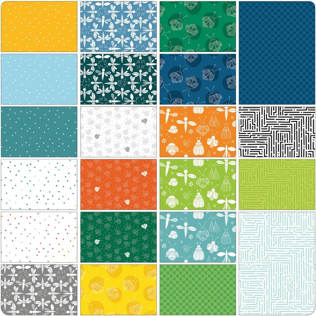 Sugaridoo Lucky Bugs 22 Fat Quarters Benartex