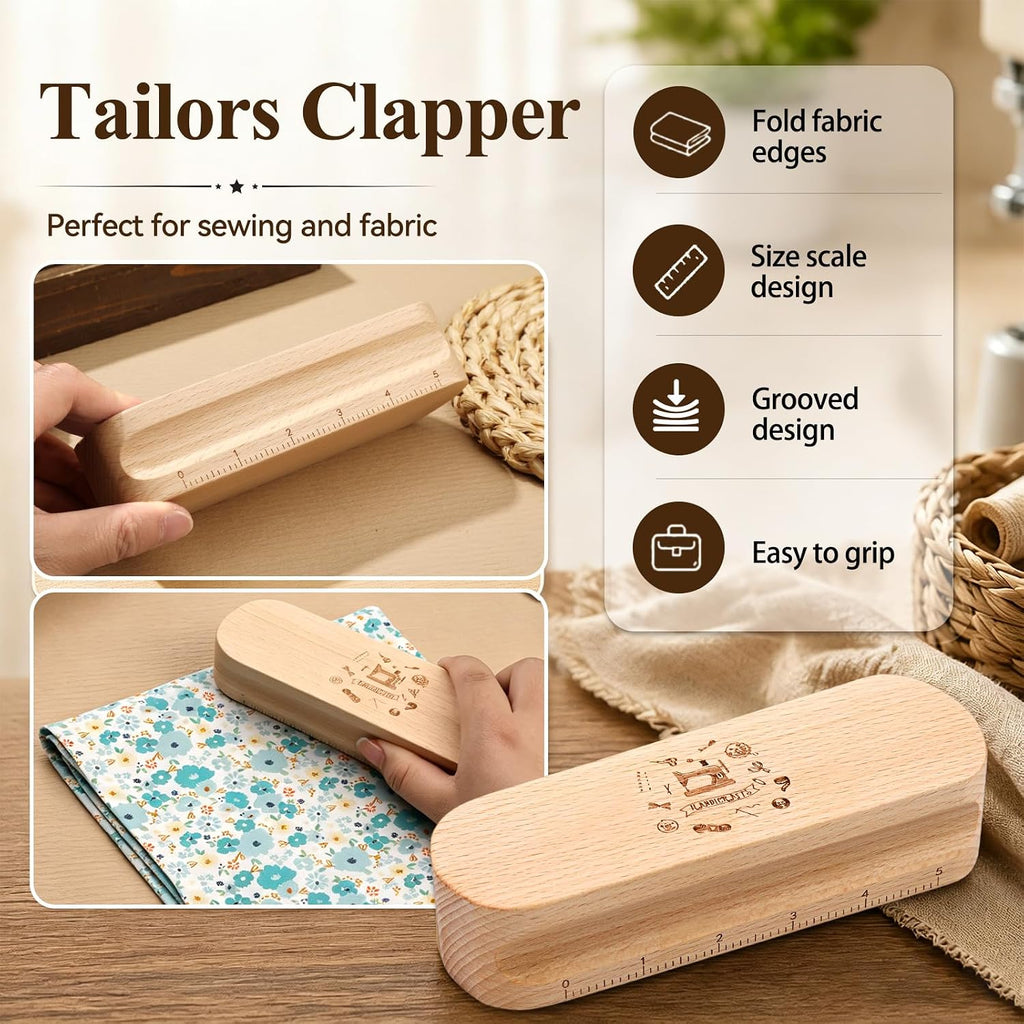 FTEVEN Tailors Clapper for Quilting Tailors Clapper/Quilting Seam