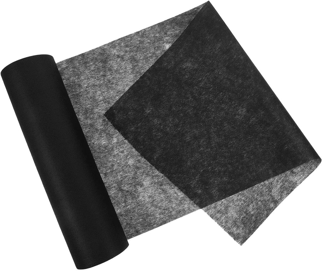 Black Fusible Non Woven Interfacing Fabric, Medium Weight 30yd X 12in
