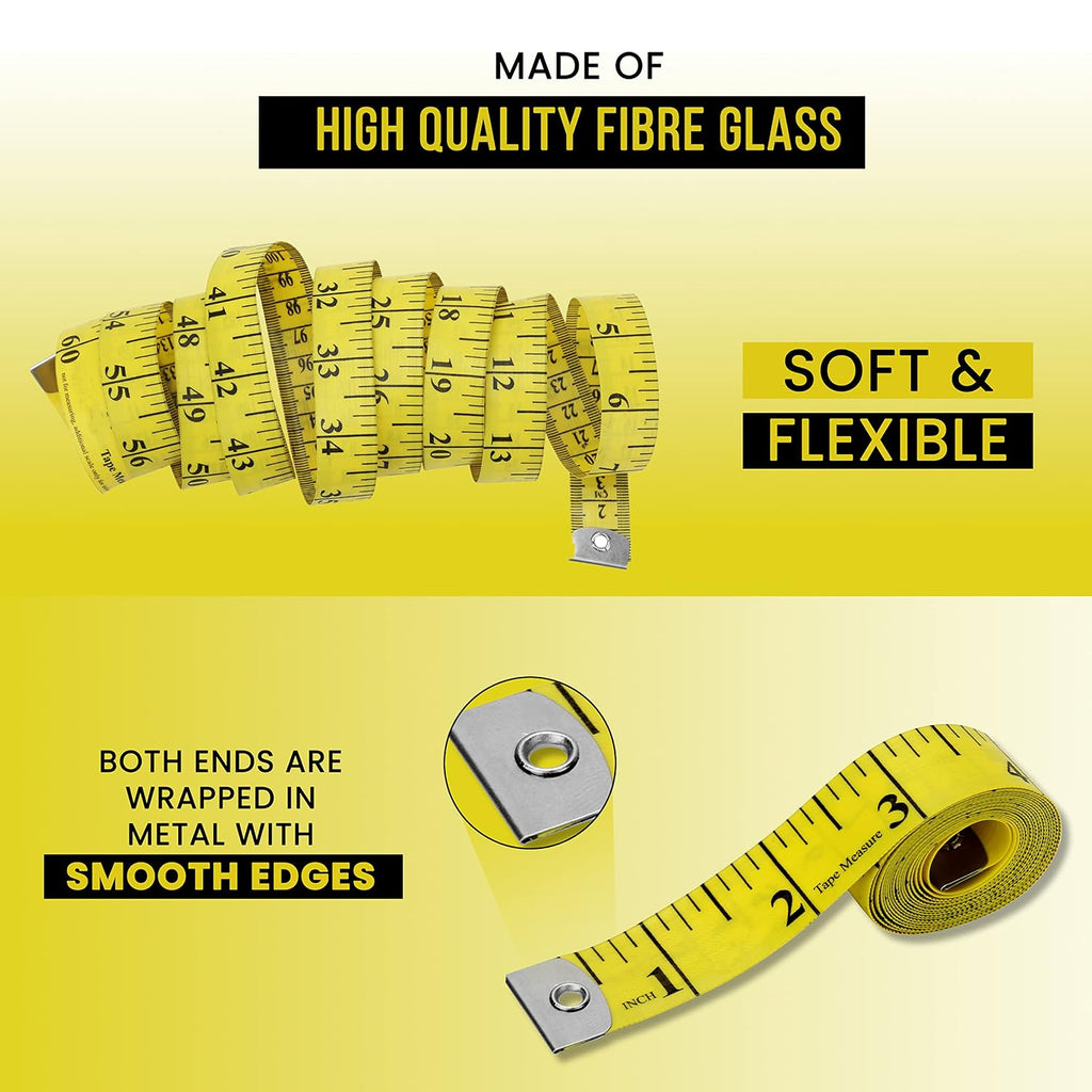 Pack of 2 Fabric Tape Measure, Measuring Tape for Body |Soft Measuring