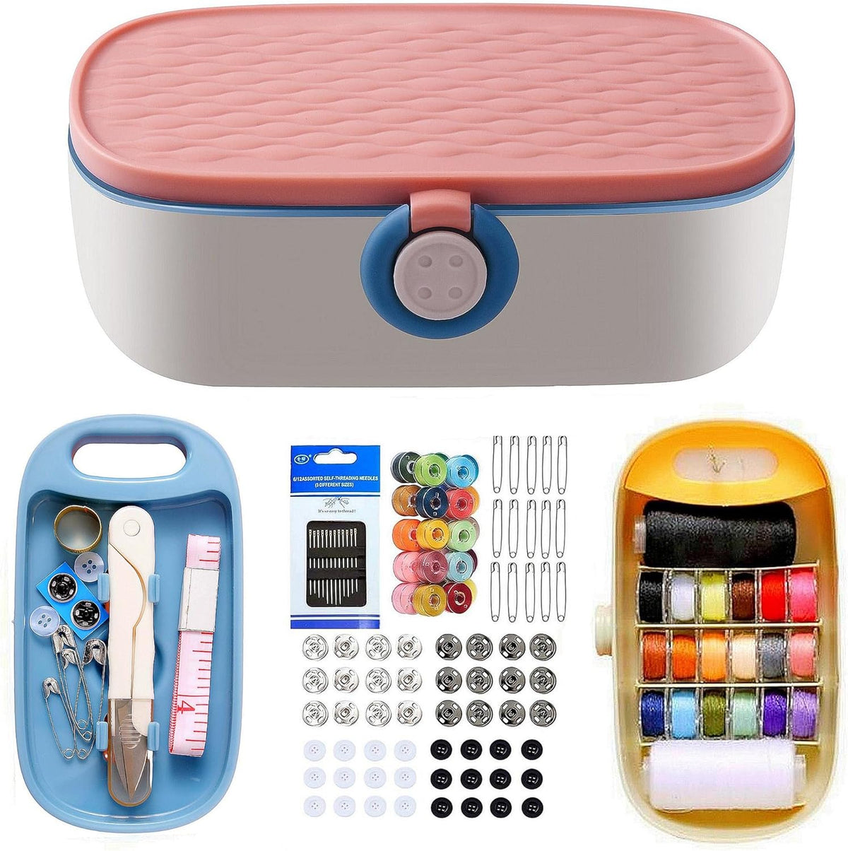 FKOG Sewing Project Kit, 135 Pcs Family Sewing Supplies Repair Kit