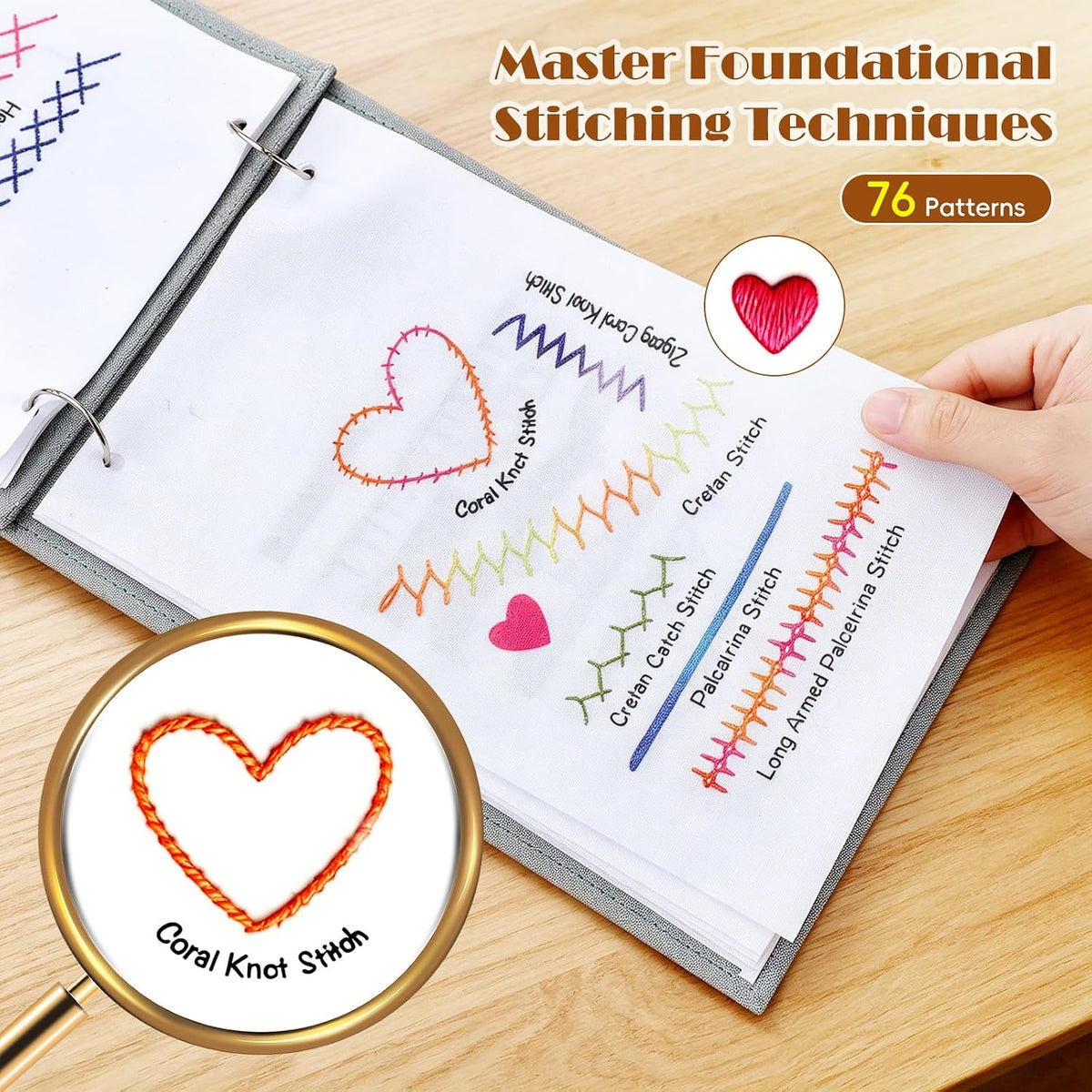 TITINICE 38 Stitch Techniques & 108 Patterns Embroidery Kit for Adults