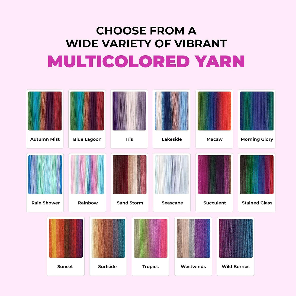 Mary Maxim Prism Yarn, Acrylic Multicolor DK Yarn, 290 Yards, Raibow