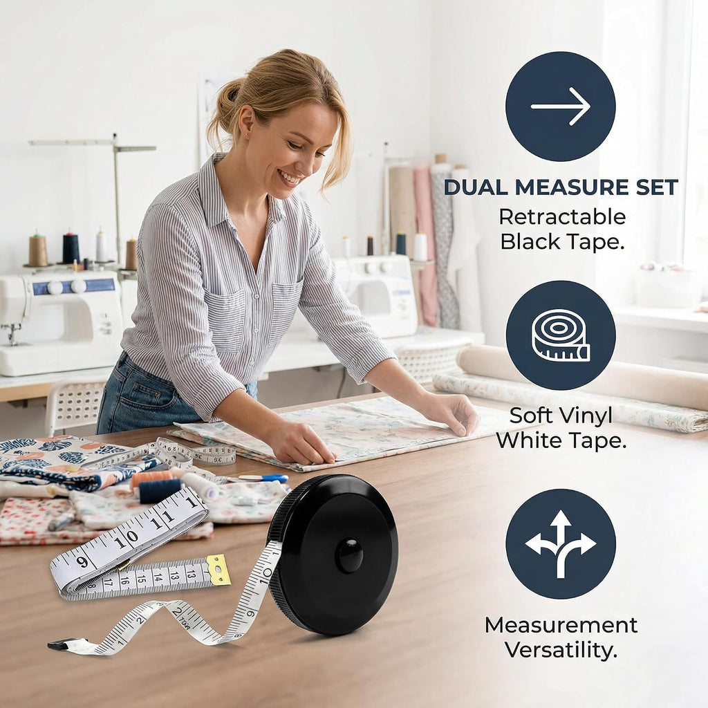 Soft Tape Measure for Body Measurements, 2-Pack 60" Flexible