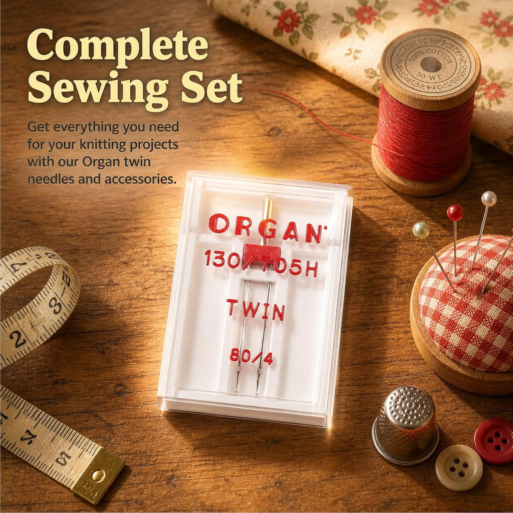Organ Twin Needles 80/12 4.0mm, Sewing Machine Twin Needles