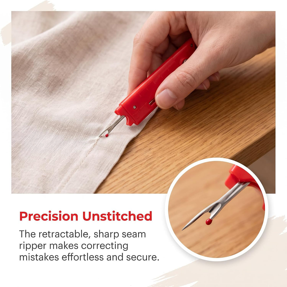 4-in-1 Sewing Threader Tool with Seam Ripper, Quick Automatic Needle