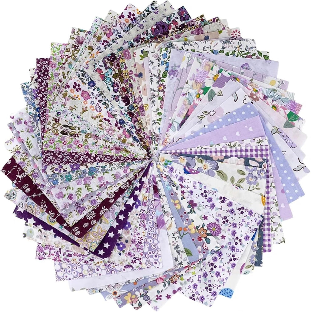 200Pcs Quilting Fabric Squares 5 x 5 Inch (13 x 13cm) Fat Quarters