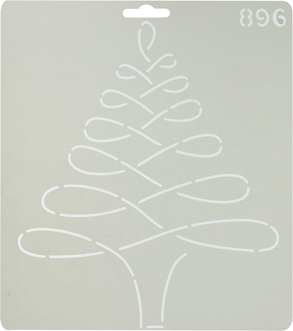 Quilting Creations 896QC Christmas Tree Quilt Stencil, 8-1/4"