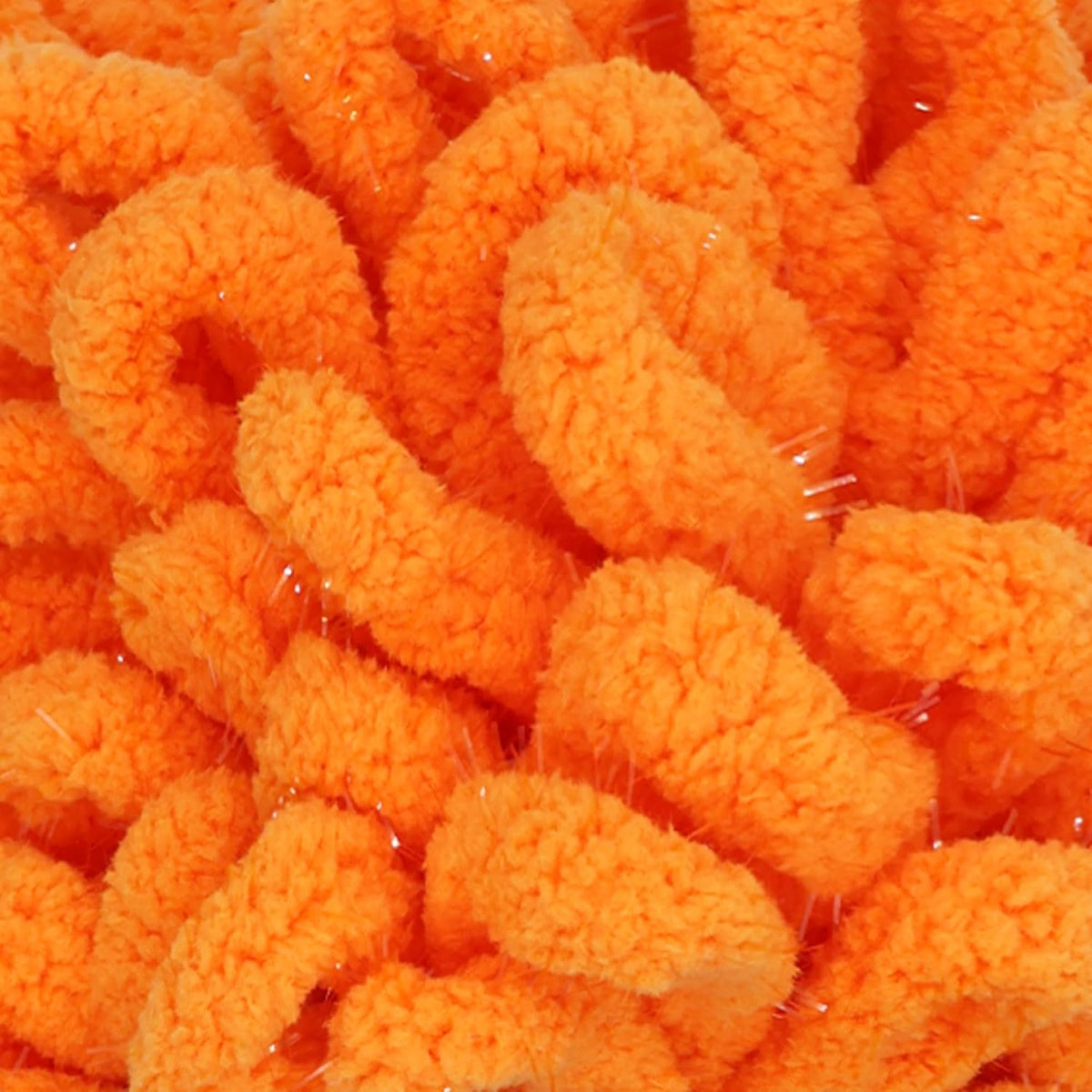 JubileeYarn Fun Finger Sparkle Loops Yarn - Orange Peel - 3 Skeins
