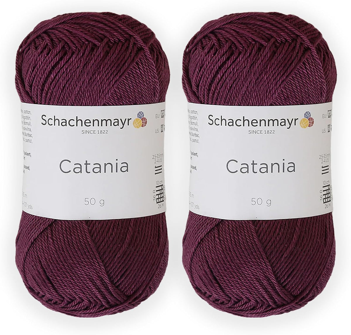 2 Skein/Pack Schachenmayr (SMC) Catania Originals Yarn, Each Ball