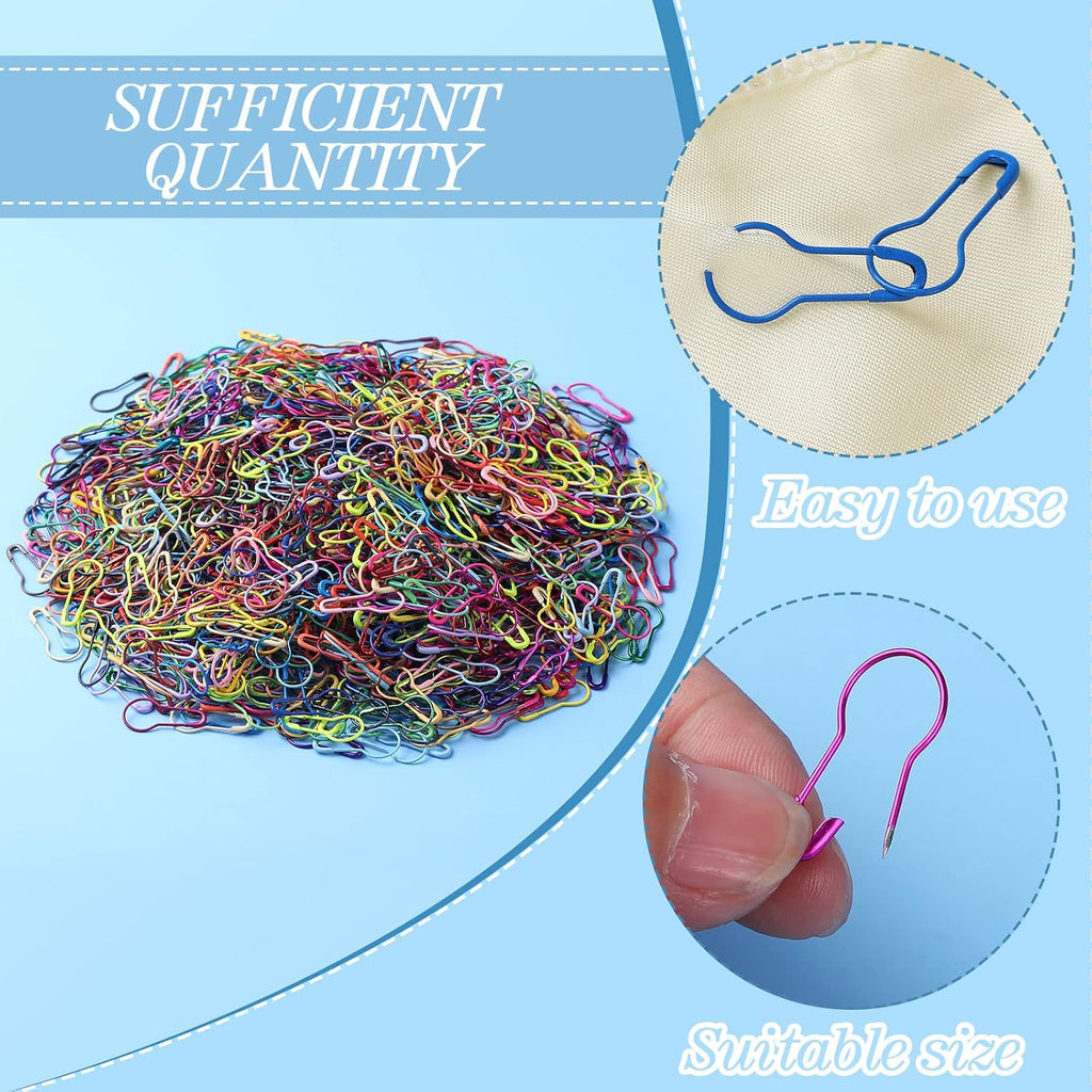 Ysleen 1500 Pcs Calabash Crochet Stitch Markers Bulb Safety Pin