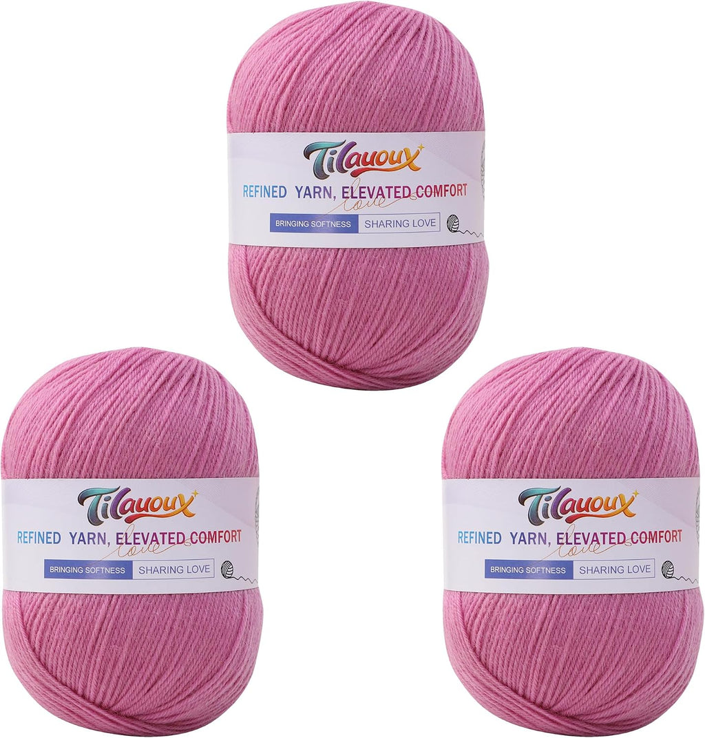 100% Wool Yarn - 100g / 240m (262 yds) #3 DK Light Worsted - 35 Colors