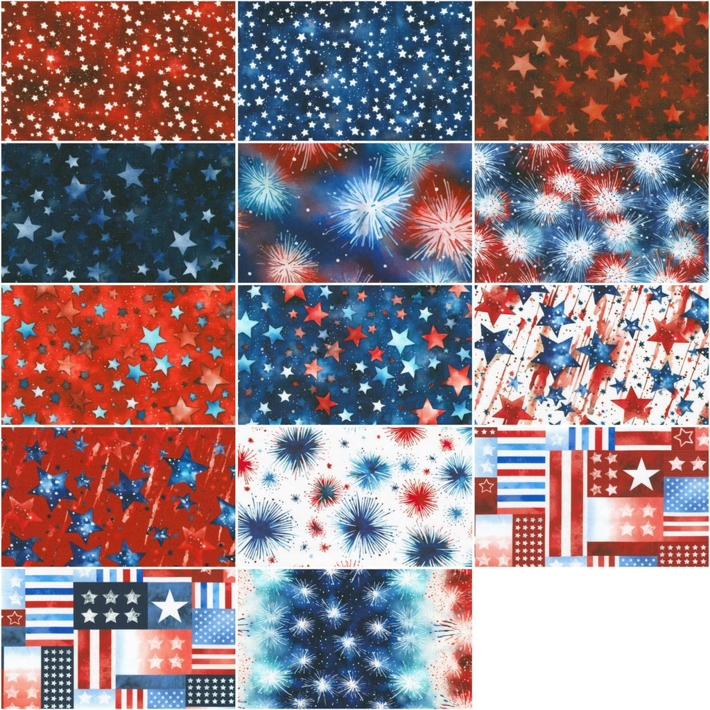 Stars and Stripes Ten Square 42 10-inch Squares Layer Cake Robert