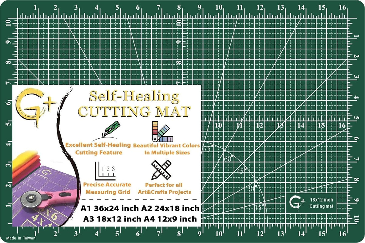 G+ Self healing Crafting Mat 12" x 18", Double-Sided Cutting Board