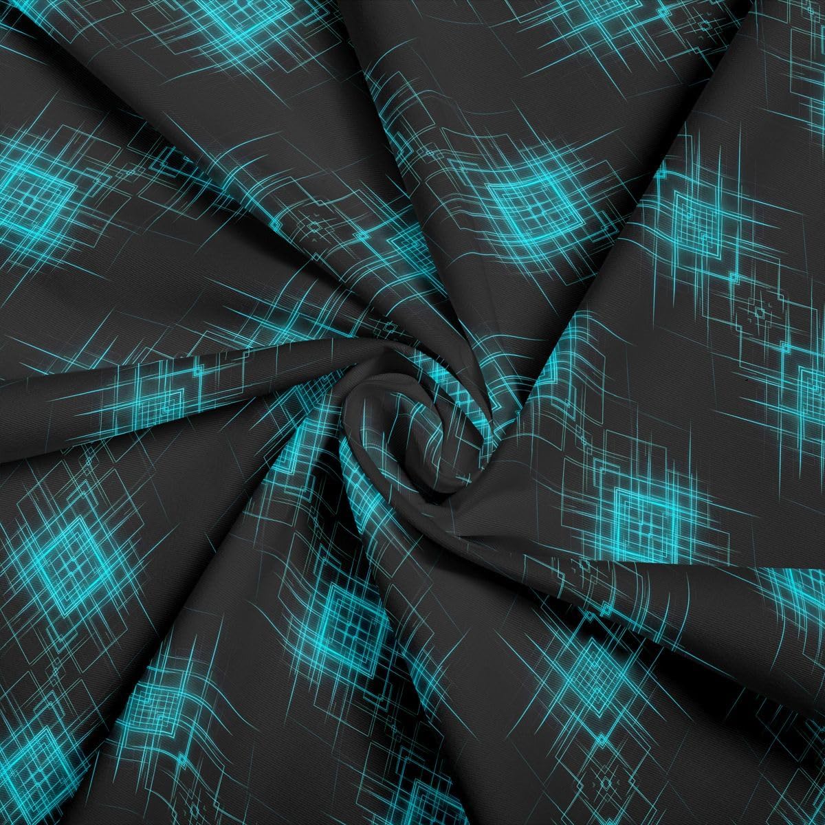 jejeloiu Teal Blue Cotton Fabric by The Yard 1 Yard