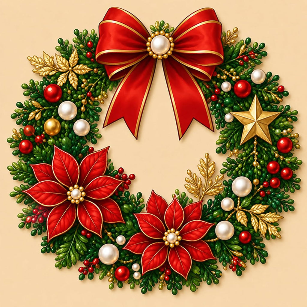 Christmas Embroidery Starter Kit 14CT Cross Stitch 30x30cm