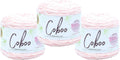 Lion Brand Yarn, Coboo Cotton Blend Crochet Yarn, Pale Pink, 3 Pack